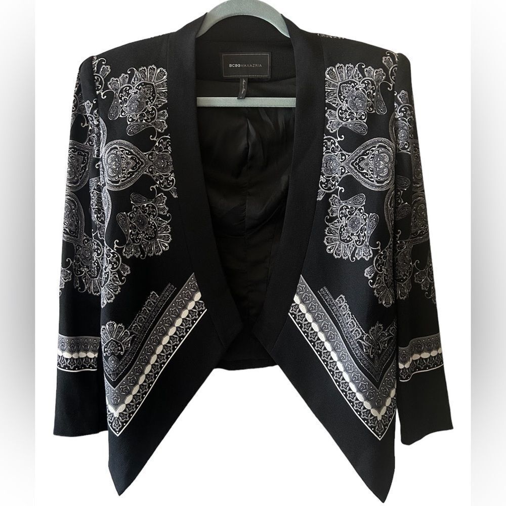 BCBGMaxAzria Padded Shoulder Blazer Abree